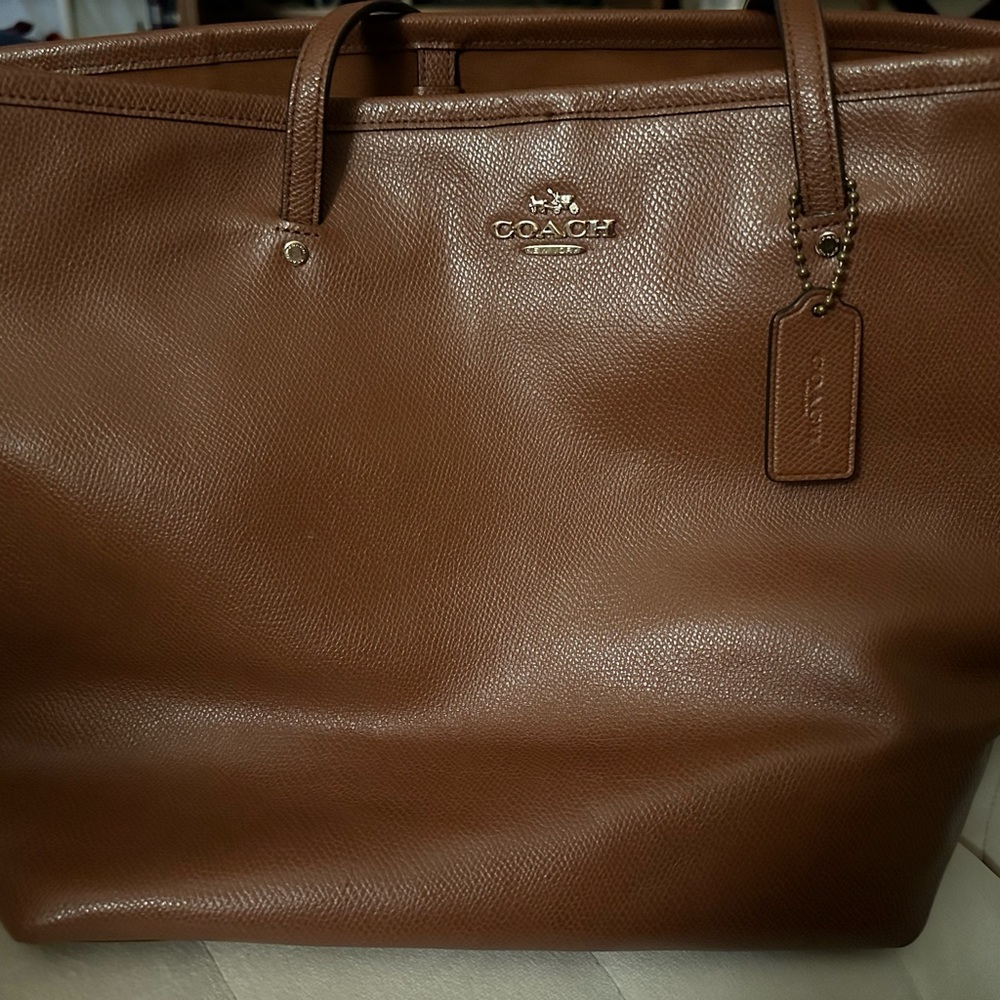 Coach Brown Leather Tote Bag